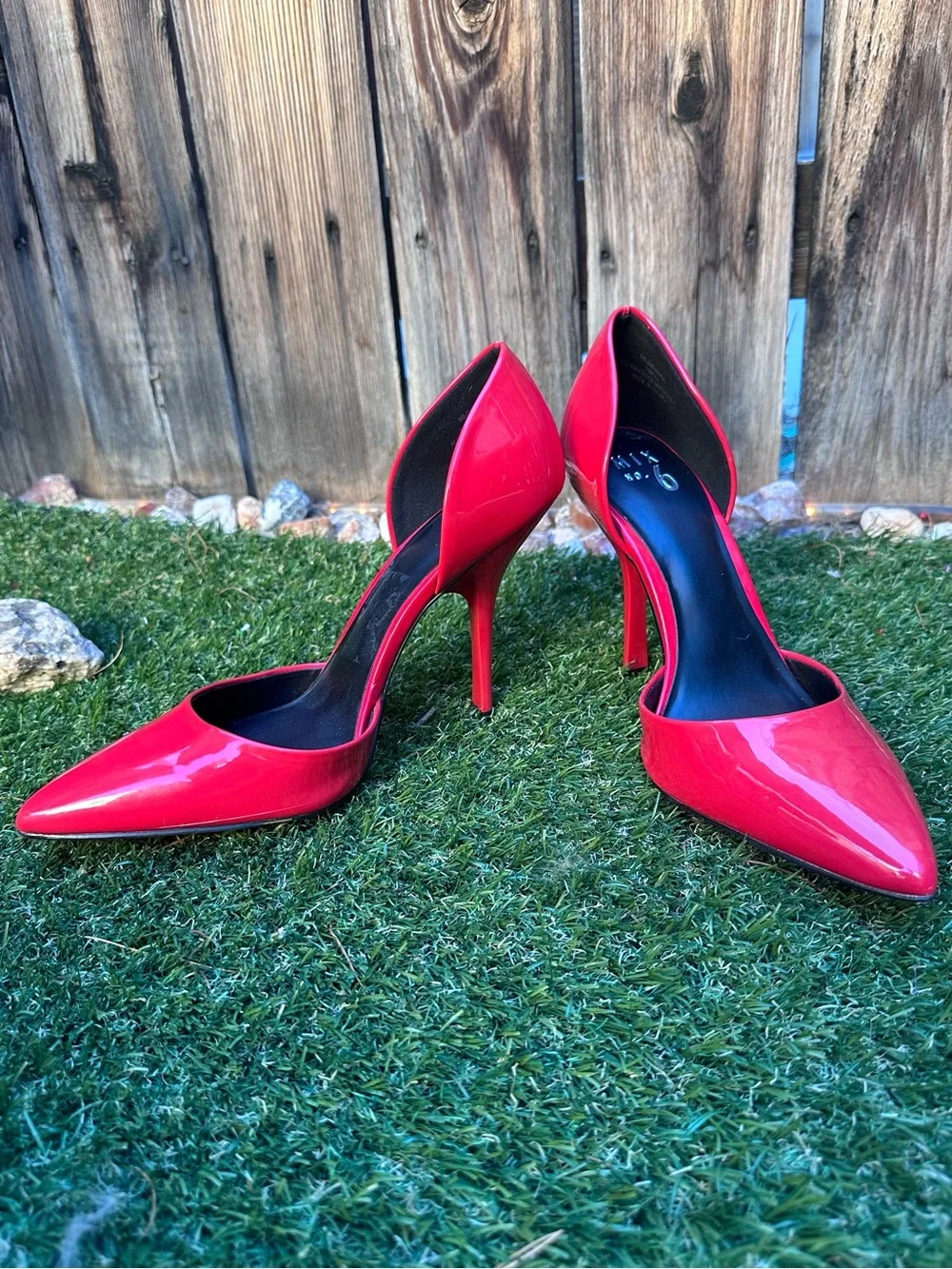 Mix No. 6 Red Patent Pointed-Toe Stiletto Pumps